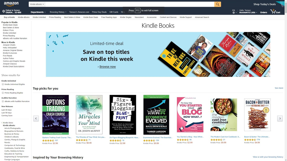 Kindle Store on Amazon